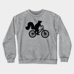 Funny Squirrel on a Bike Graphic - For Squirrel Lovers Crewneck Sweatshirt